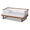 Baxton Studio Muriel Walnut Wood Expandable Twin Size to King Size Spindle Daybed 167-10739 - alternate 1